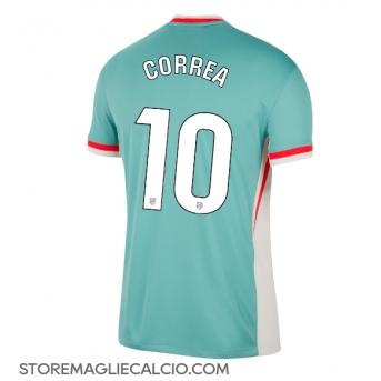Atletico Madrid Angel Correa #10 Maglia Gara Trasferta Repliche 2024-25 Maniche Corte